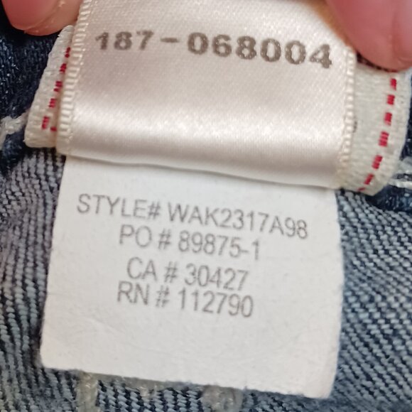 True Religion Hi-Rise Bootcut Jeans 28 Made in USA Vintage 2006 Dark Wash - Picture 12 of 13